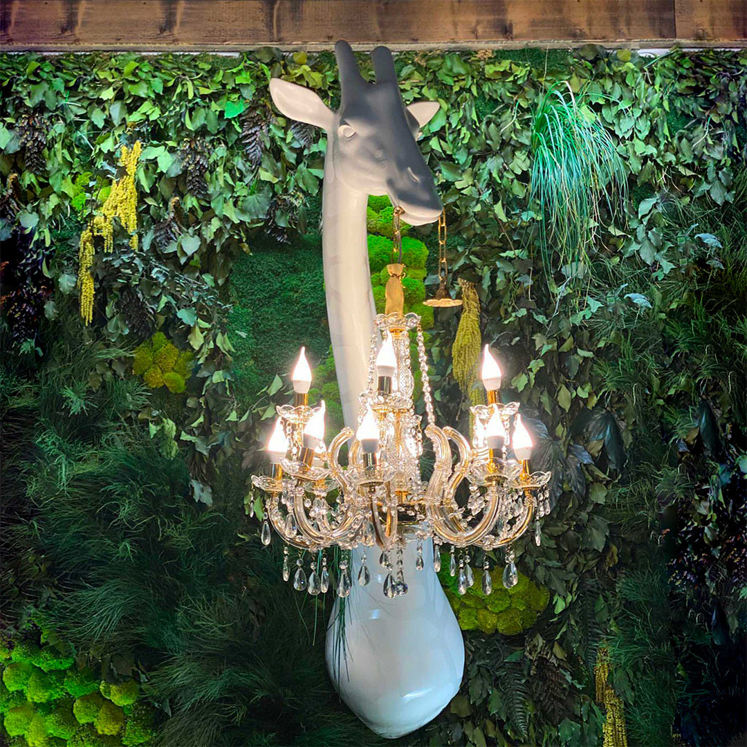 Giraffe in Love Wall Lamp Black design Marcantonio