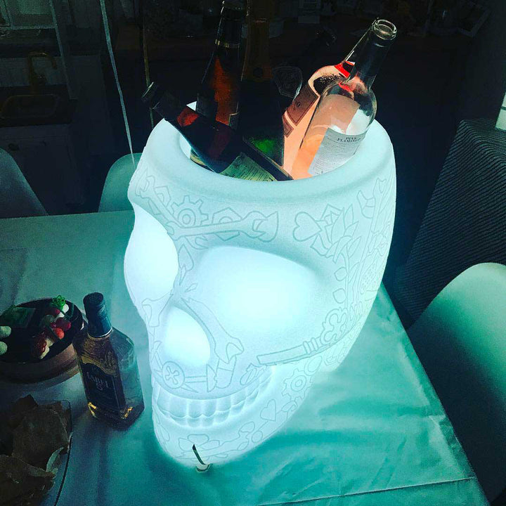 Mexico Planter and Champagne Cooler Lamp with Rechargeable Led Translucent design Studio Job