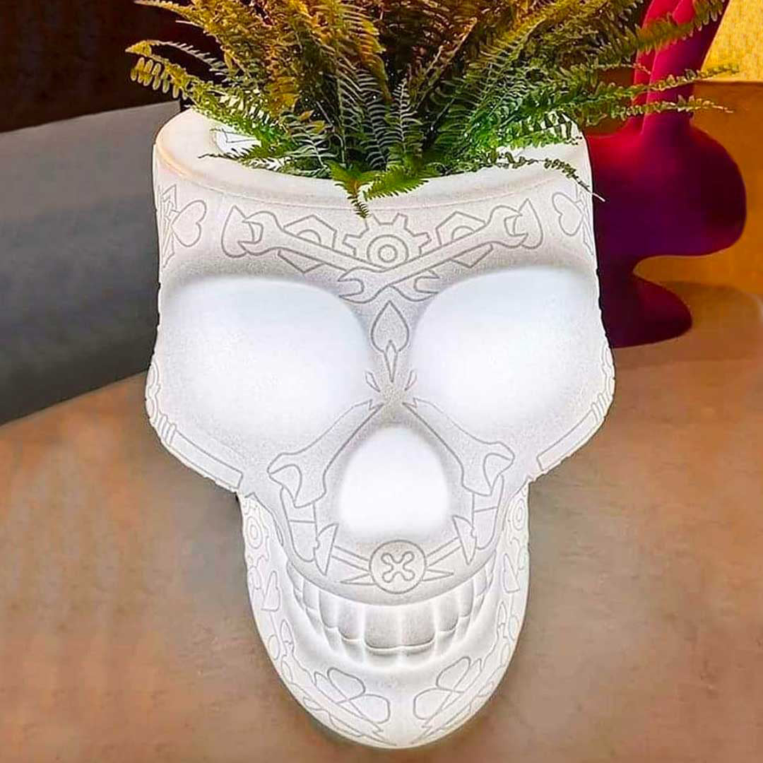 Mexico Planter and Champagne Cooler Lamp with Rechargeable Led Translucent design Studio Job