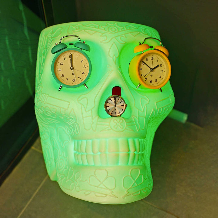 Mexico Stool and Sidetable Lamp with Rechargeable Led