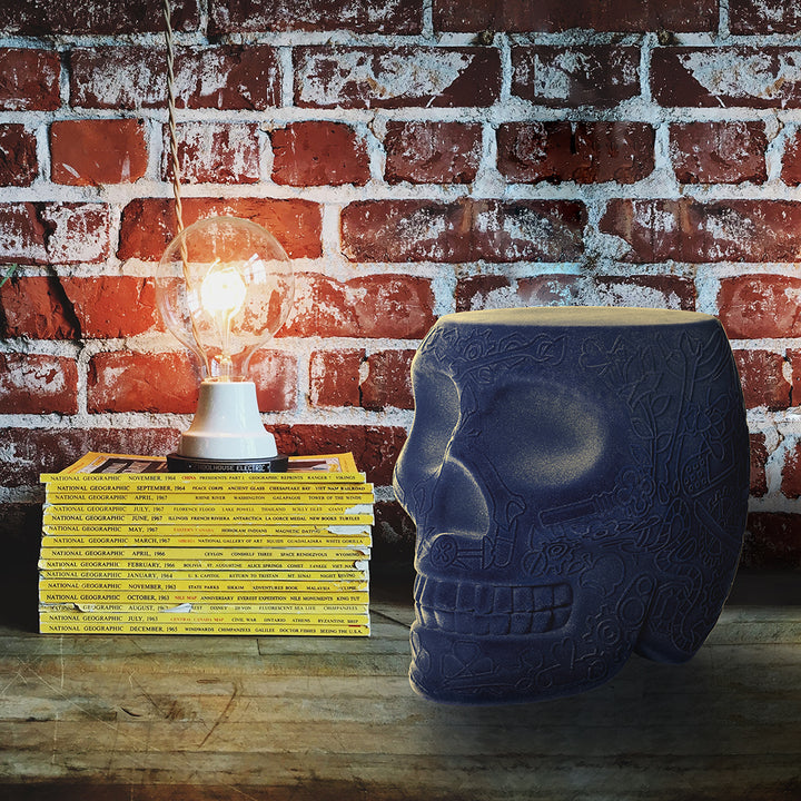 Mexico Stool and Sidetable Velvet Finish