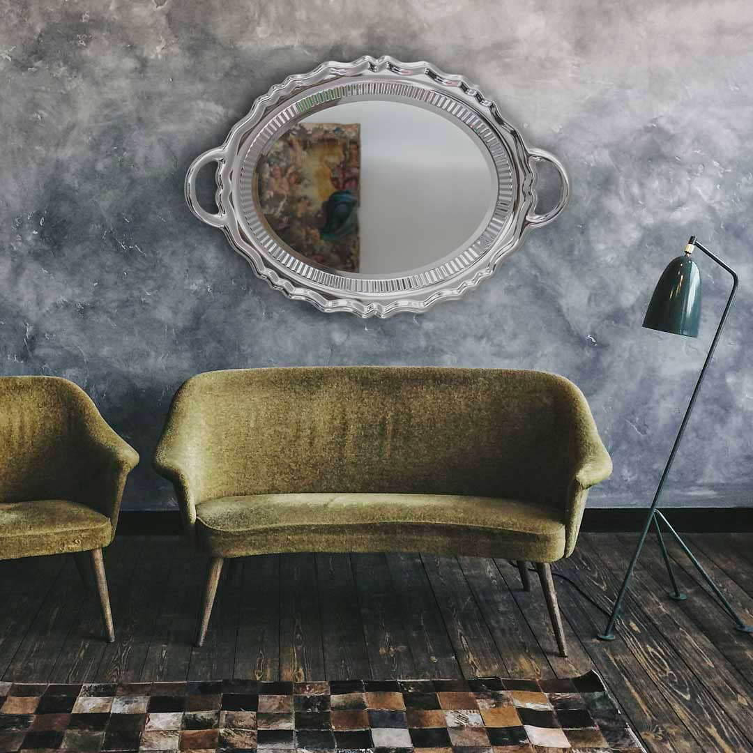 Plateau Miroir Metal Finish by Qeeboo