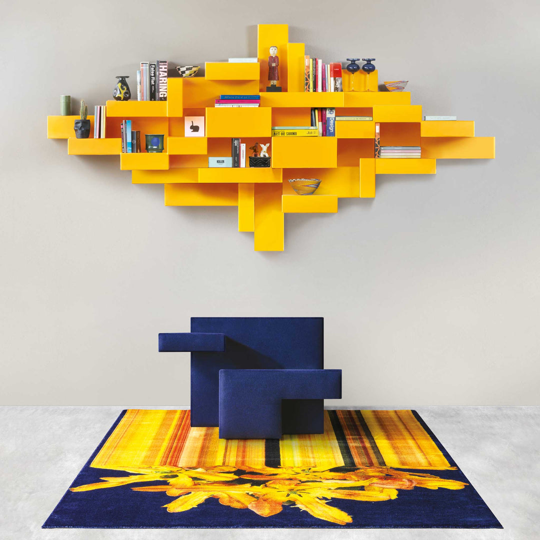 primitive bookshelf black, design studio nucleo by qeeboo