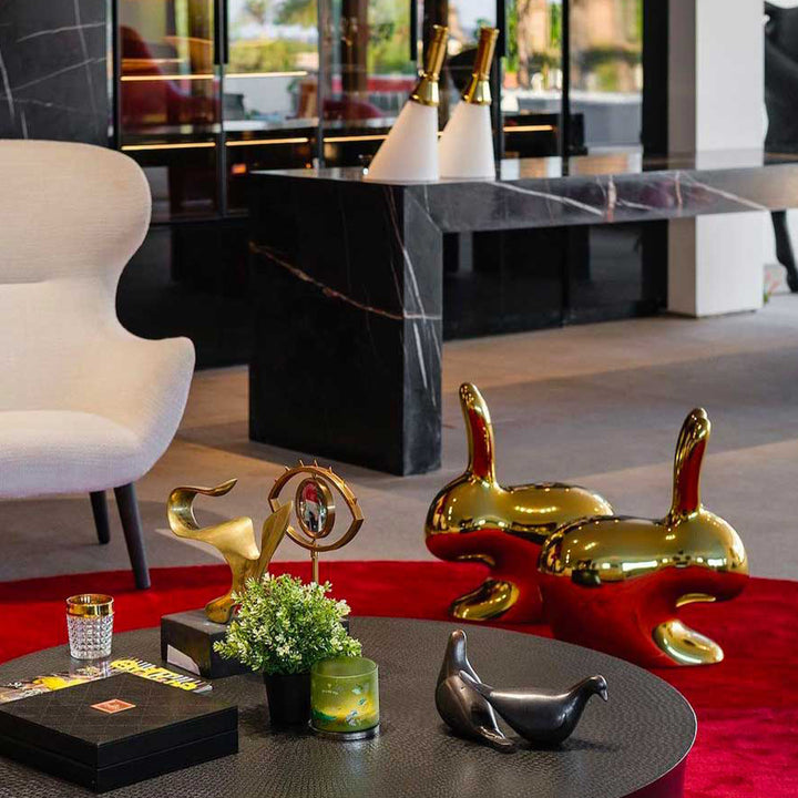 Rabbit Chair Baby Metal Finish Black Pearl design Stefano Giovannoni