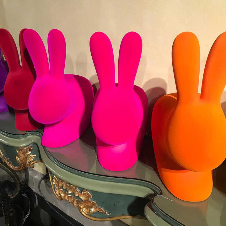 Rabbit Chair Baby Velvet Finish by Qeeboo