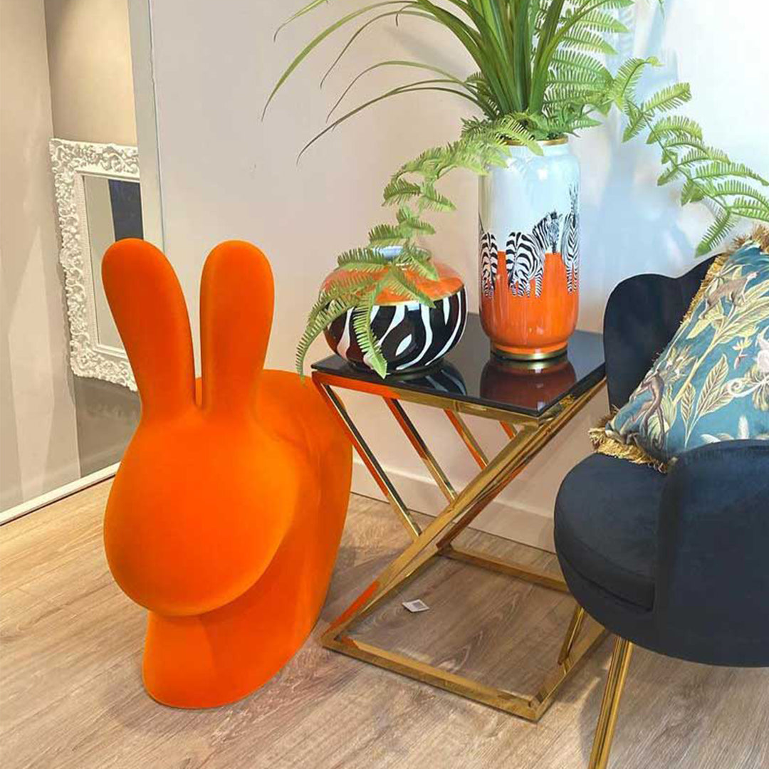 Rabbit Chair Baby Velvet Finish by Qeeboo