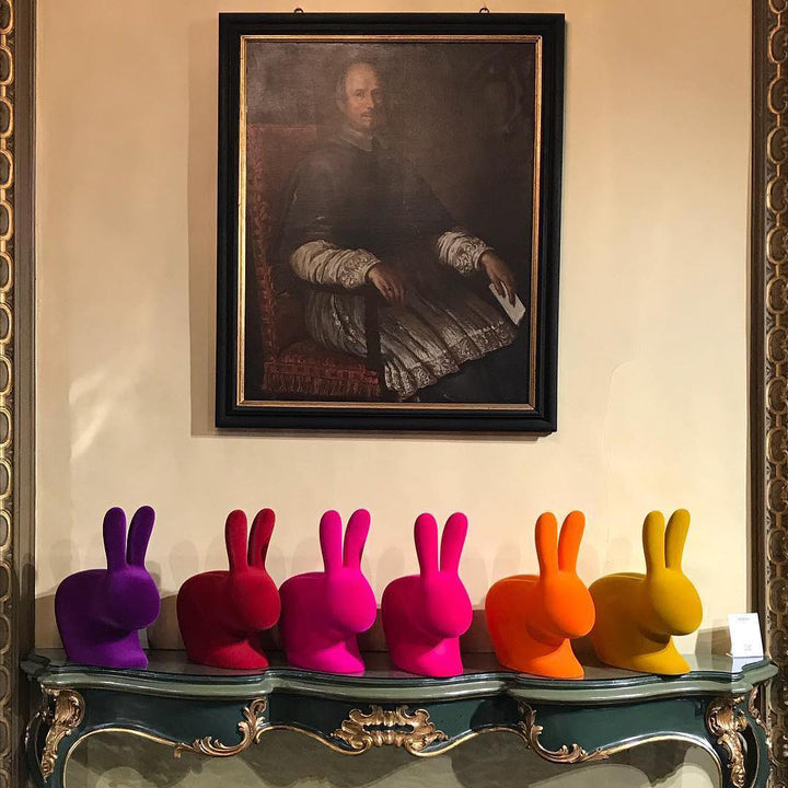 Rabbit Chair Baby Velvet Finish by Qeeboo