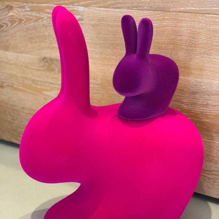 Rabbit Chair Baby Velvet Finish by Qeeboo