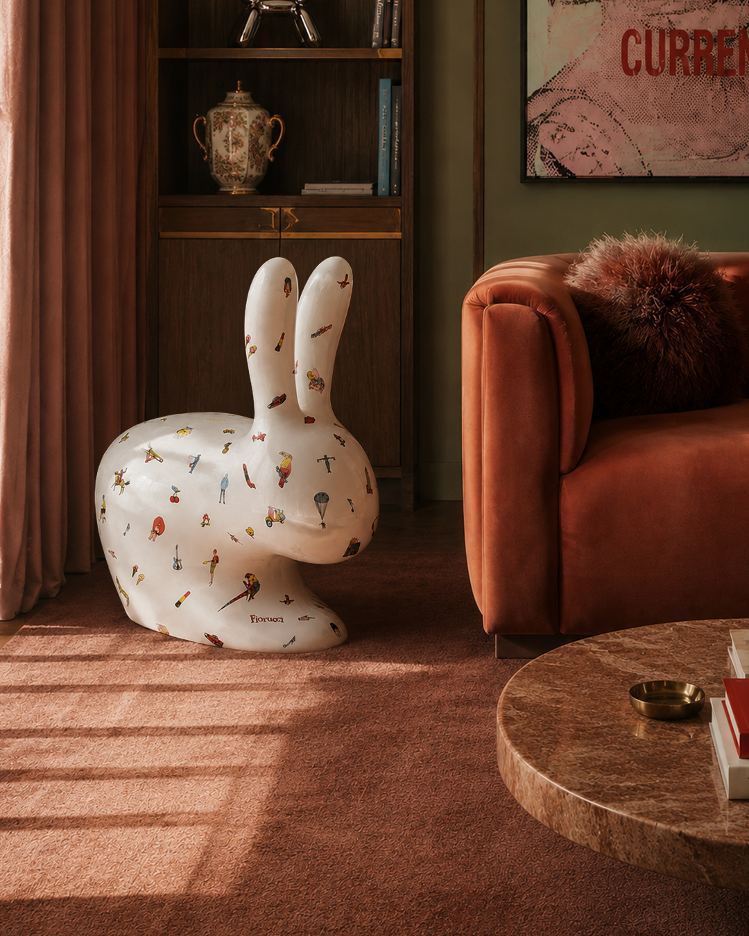 Rabbit in Collaboration with Fiorucci by Qeeboo