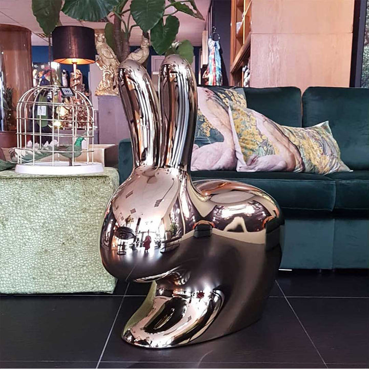 Rabbit Chair Metal Finish by Qeeboo
