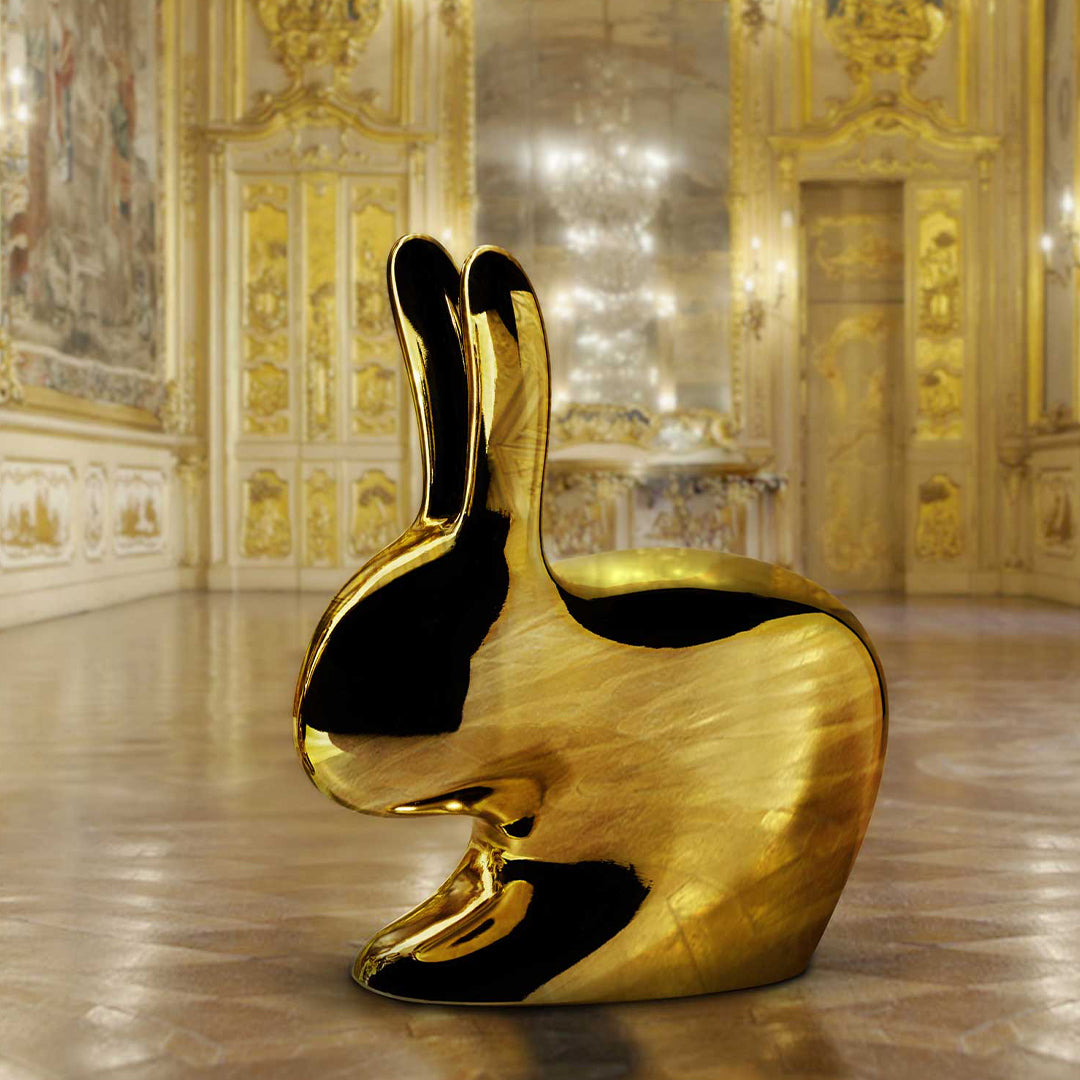 Rabbit Chair Metal Finish by Qeeboo