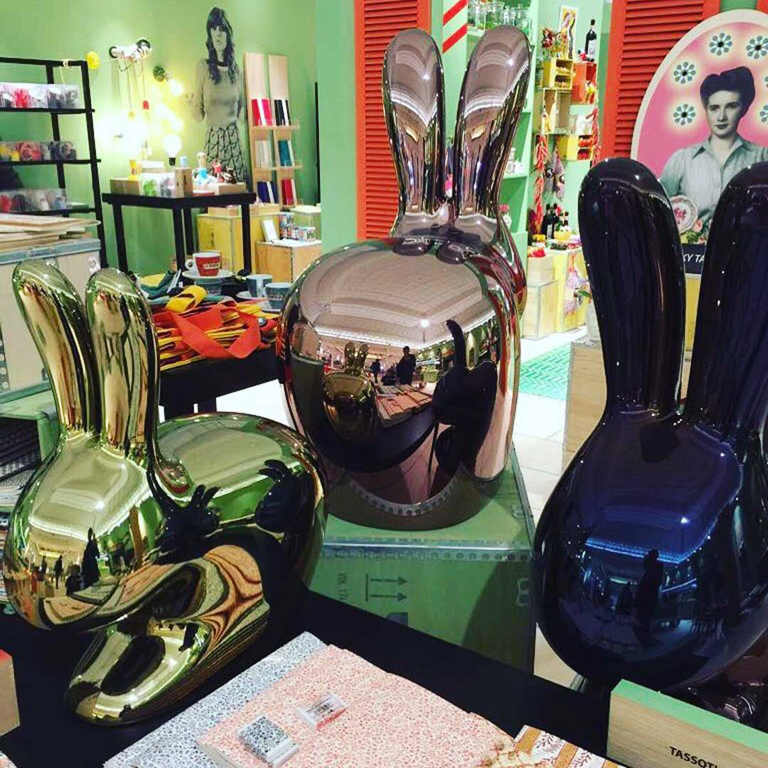 Rabbit Chair Metal Finish by Qeeboo
