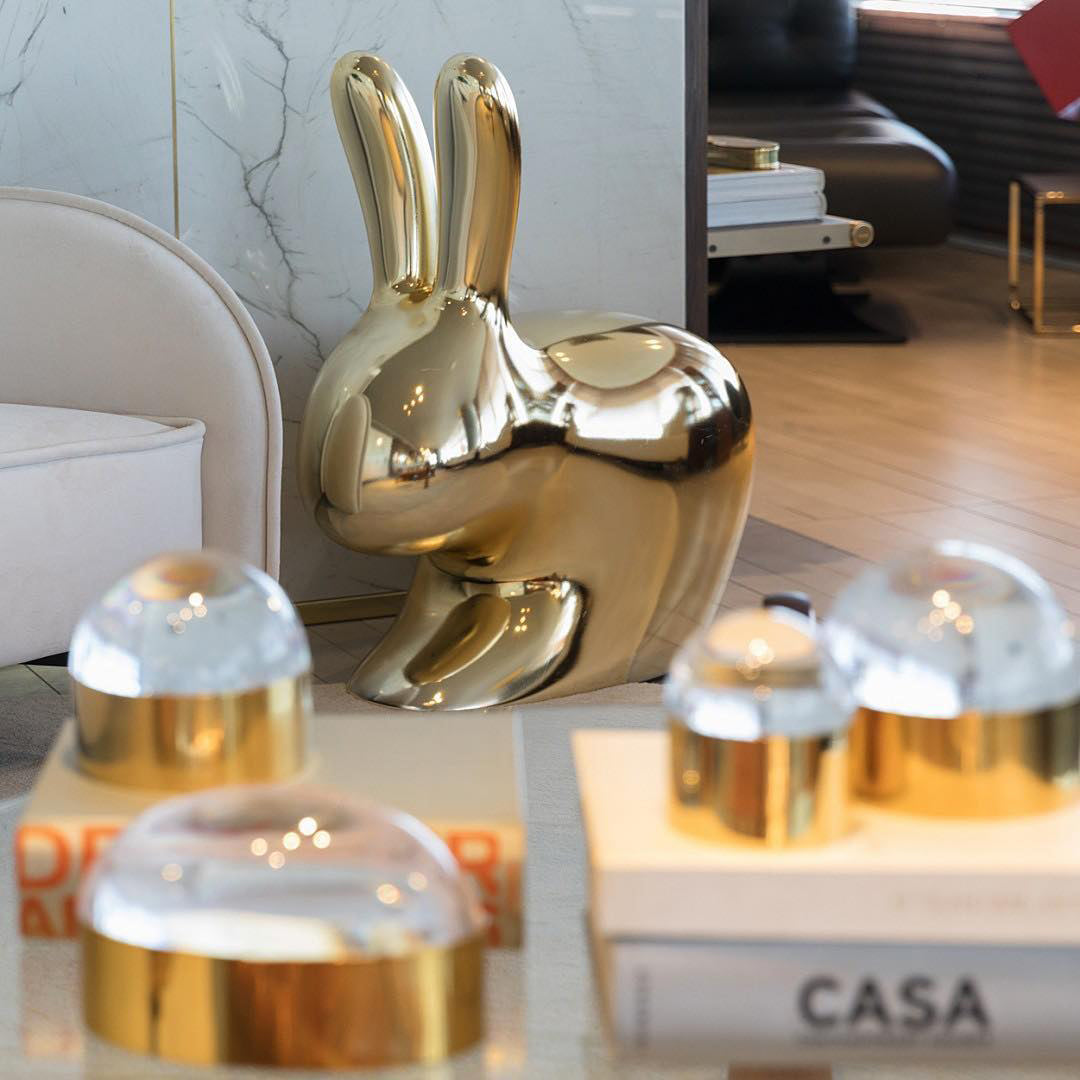 Rabbit Chair Metal Finish by Qeeboo