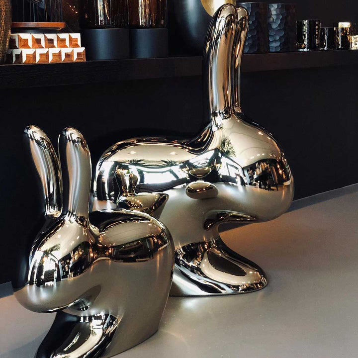 Rabbit Chair Metal Finish by Qeeboo