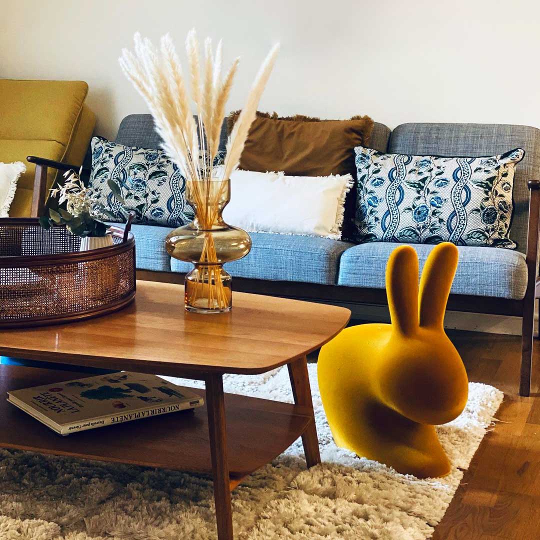 Rabbit Chair Velvet Finish by Qeeboo