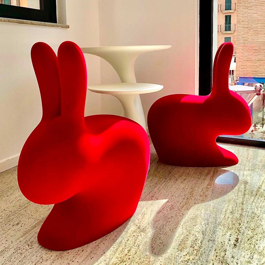 Rabbit Chair Velvet Finish by Qeeboo