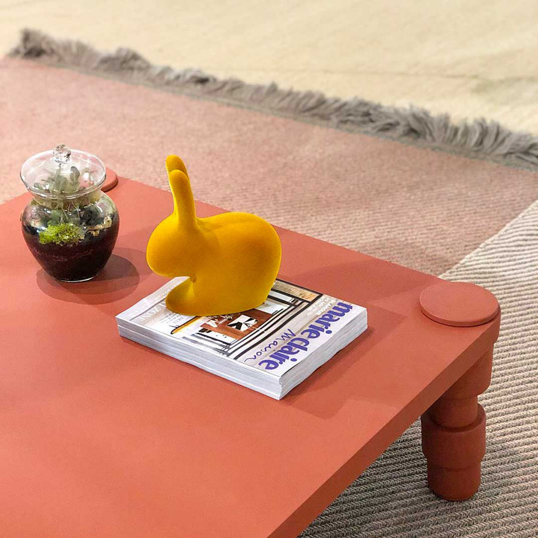 Rabbit XS Bookend Velvet Finish by Qeeboo