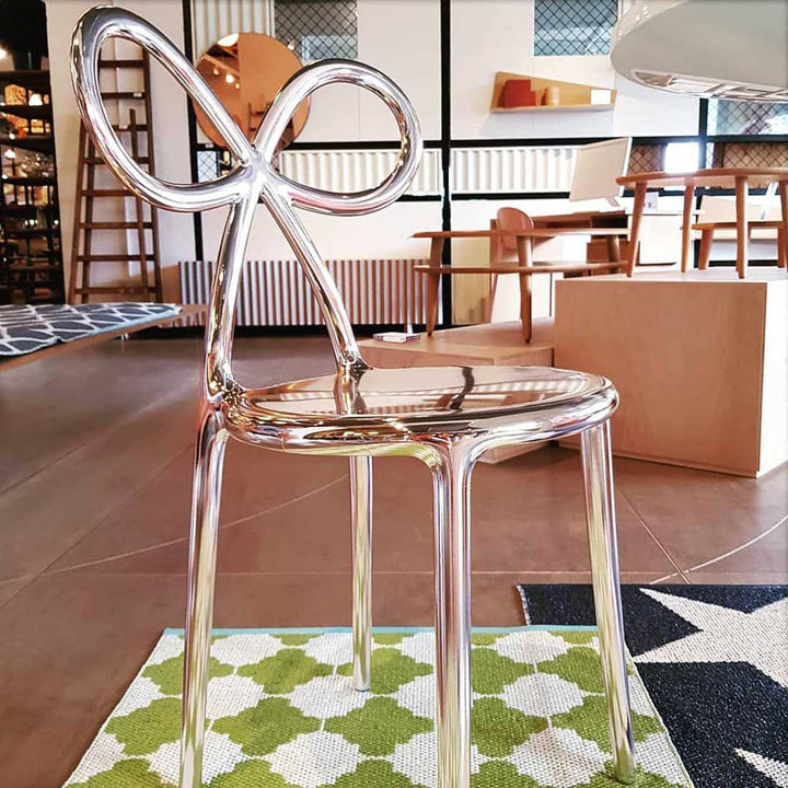 Ribbon Chair Metal Finish - Set of 2 pieces