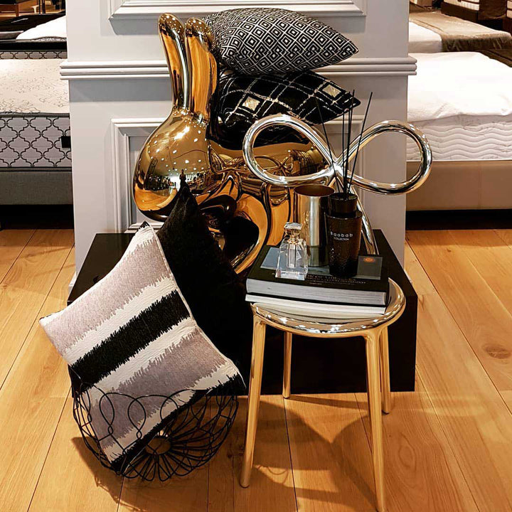 Ribbon Chair Metal Finish - Set of 2 pieces