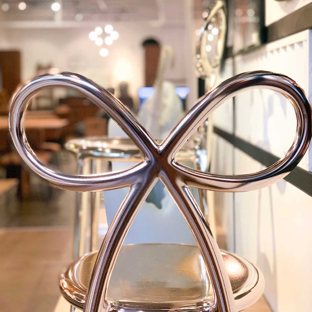 Ribbon Chair Metal Finish - Set of 2 pieces