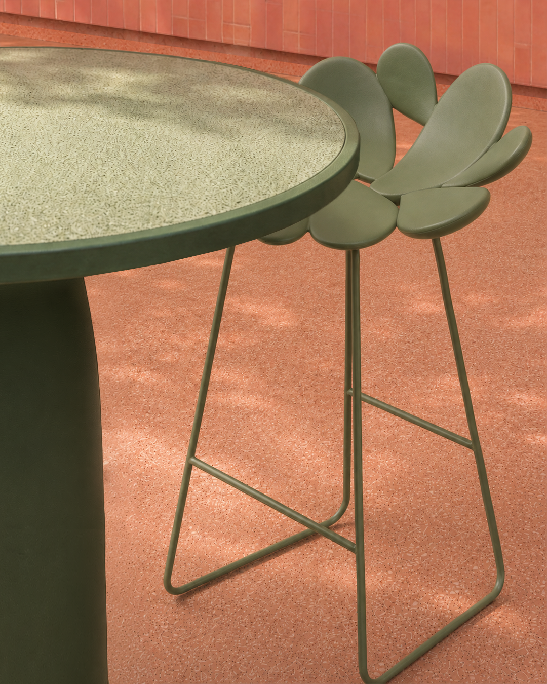 Toto High Table Diam 70cm Integrated Durat Top by Qeeboo