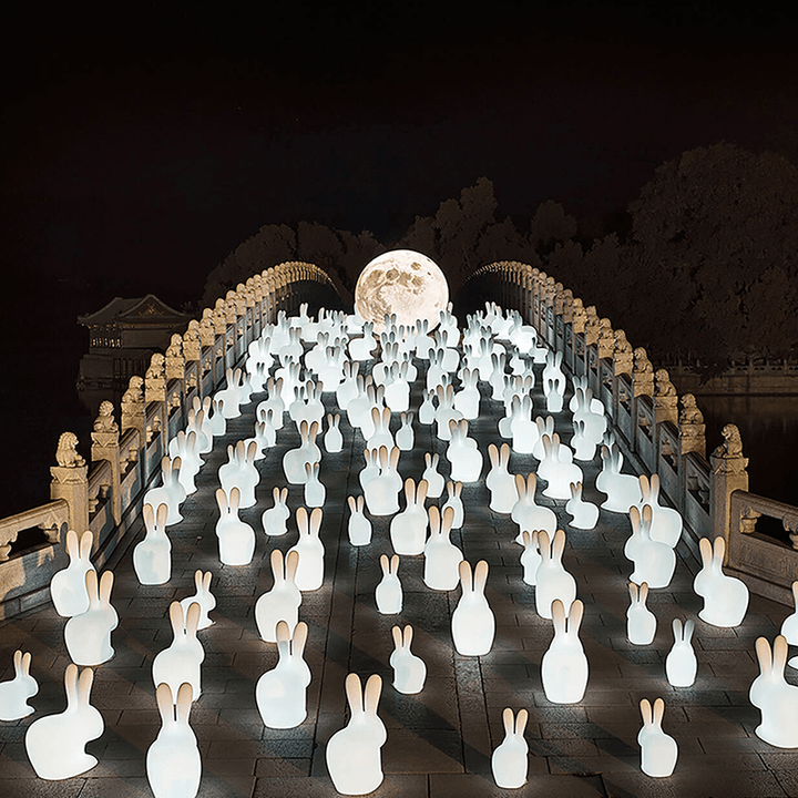 Rabbit Lamp with Rechargeable Led Translucent design Stefano Giovannoni