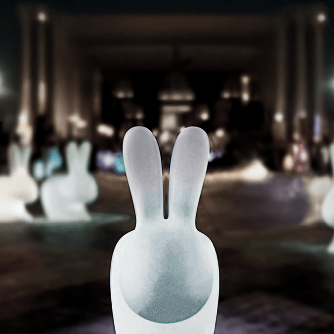 Rabbit Lamp with Rechargeable Led Translucent design Stefano Giovannoni