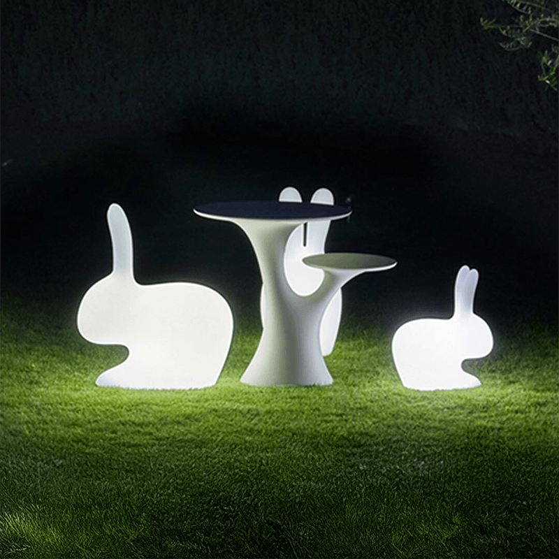 Rabbit Lamp with Rechargeable Led Translucent design Stefano Giovannoni