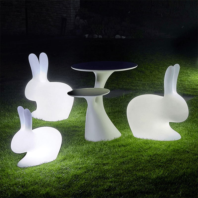 Rabbit Lamp with Rechargeable Led Translucent design Stefano Giovannoni
