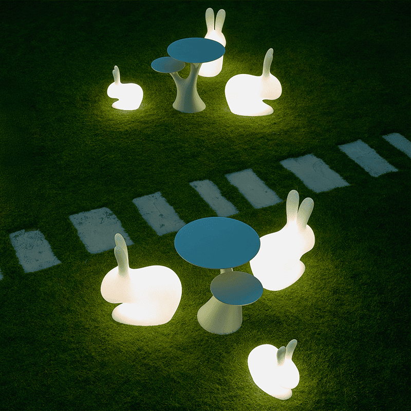 Rabbit Lamp with Rechargeable Led Translucent design Stefano Giovannoni