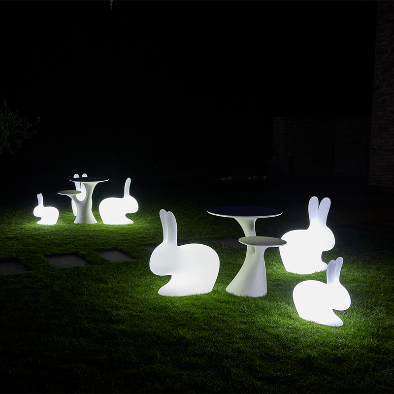 Rabbit Lamp with Rechargeable Led Translucent design Stefano Giovannoni