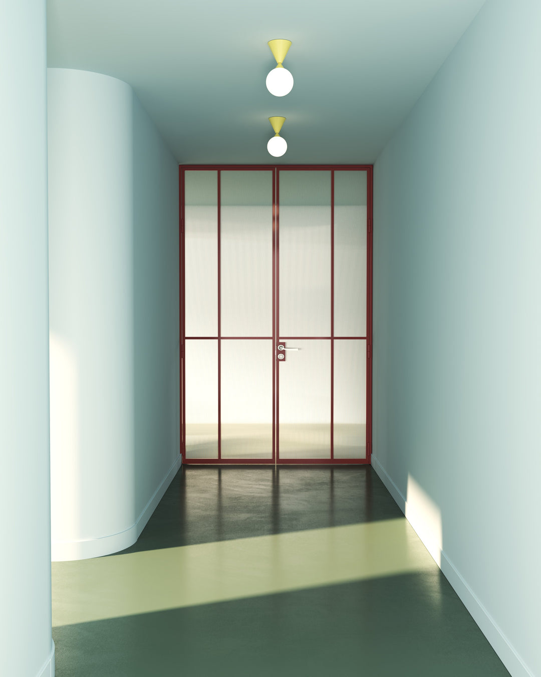 Fixed Cone and Sphere Wall Lamp