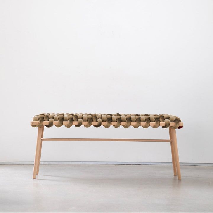 Velvet Woven Bench Truffle