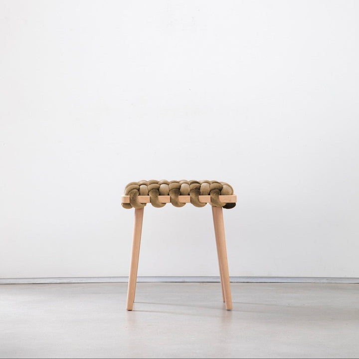 Velvet Woven Stool Truffle