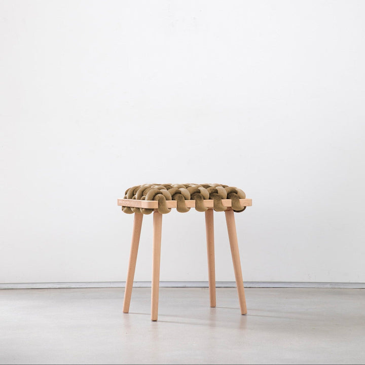 Velvet Woven Stool Truffle