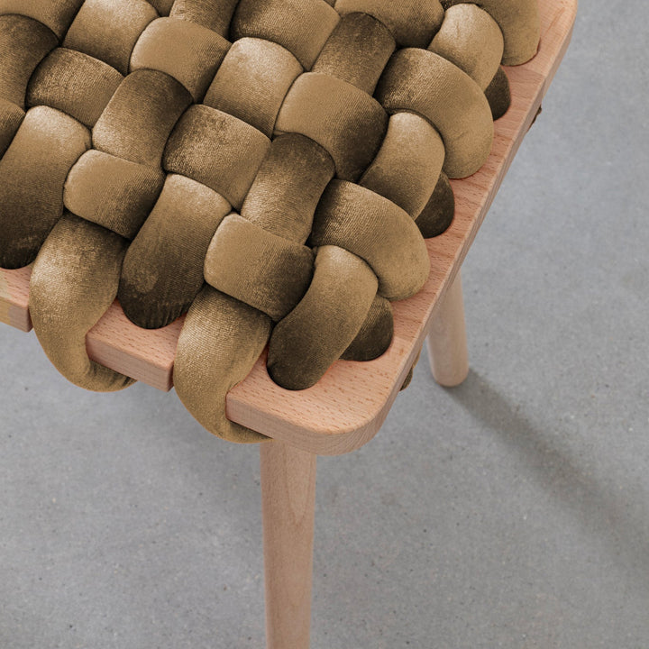 Velvet Woven Bench Truffle