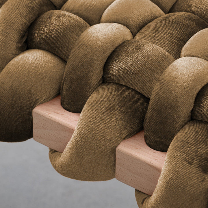 Velvet Woven Bench Truffle