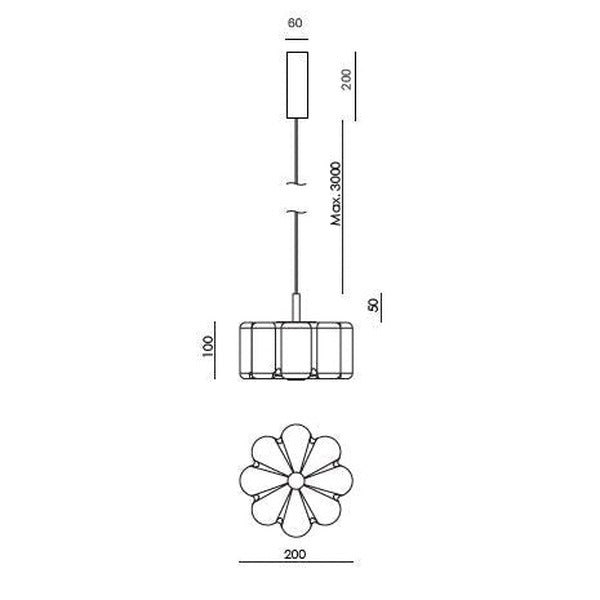 Flow Pendant dimensions and technical details