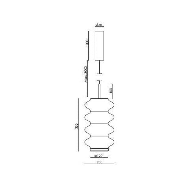 Vitree Pendant Lamp dimensions and technical details