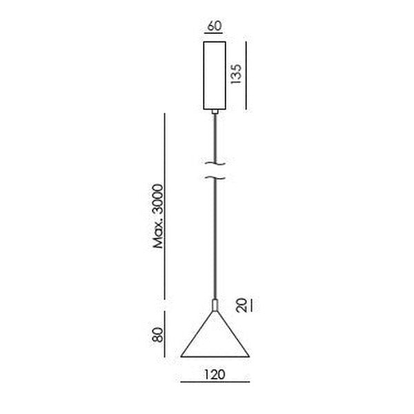 Anza Pendant Lamp dimensions drawing