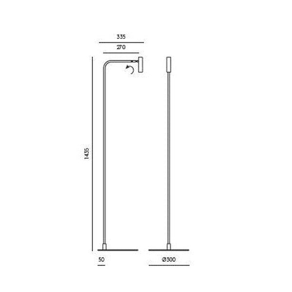 Maho Floor Lamp dimensions and technical details