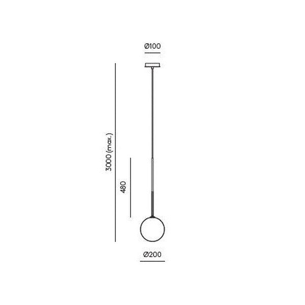 Ball Pendant Lamp dimensions drawing