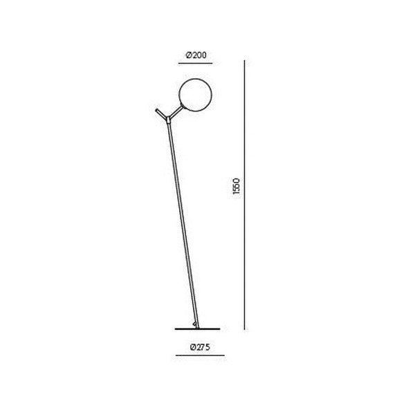 Atom Floor Lamp dimensions drawing