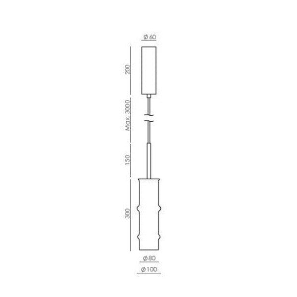 Canna Small Pendant Lamp dimensions and technical details