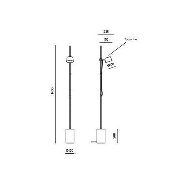 Nera Floor Lamp dimensions and technical details
