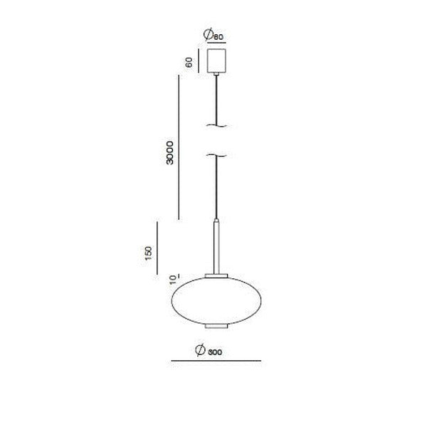 Ovalo Pendant Lamp dimensions and technical details