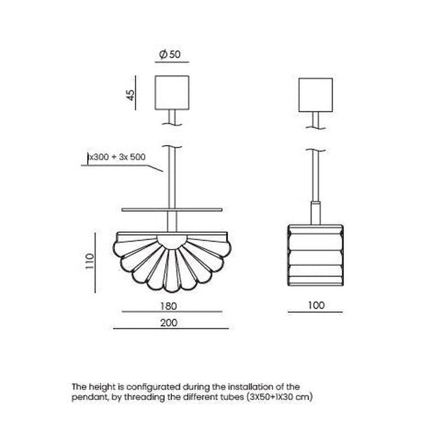 Gina Pendant dimensions and technical details