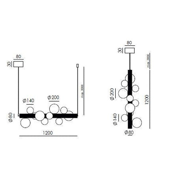 Lera Pendant Lamp dimensions and technical details