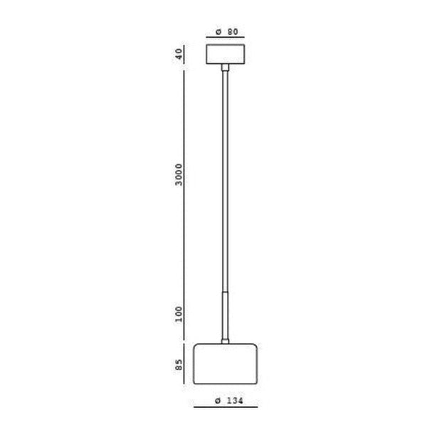 Cora Pendant Lamp dimensions drawing