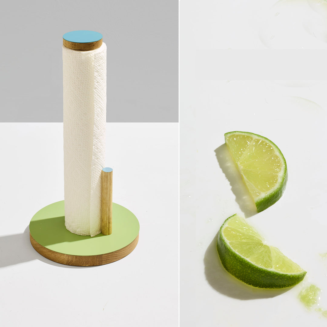 The Paper Towel Keeper - Oak/Green